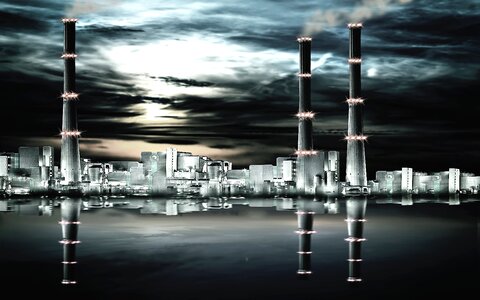 Chimney industrial plant pollution