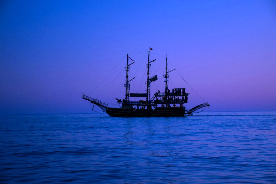Sea waters ship