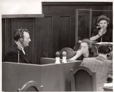 Dr. Renatus Rimelin testifying in the Judges' Trial