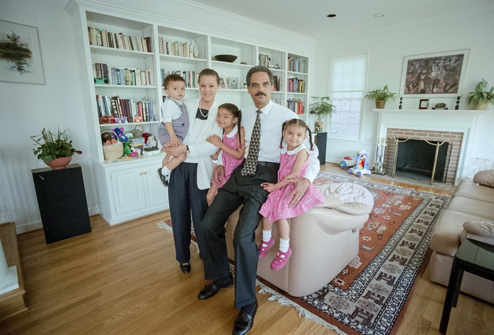 Dr. Sharon Malone Holder, wife of Attorney General Eric Holder, Jr., in a family portrait