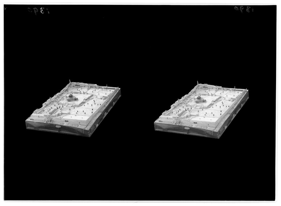 Dr. Shick's (i.e. Schick's) models. Mosque of Omar (i.e., Dome of the Rock) and environs LOC matpc.01888