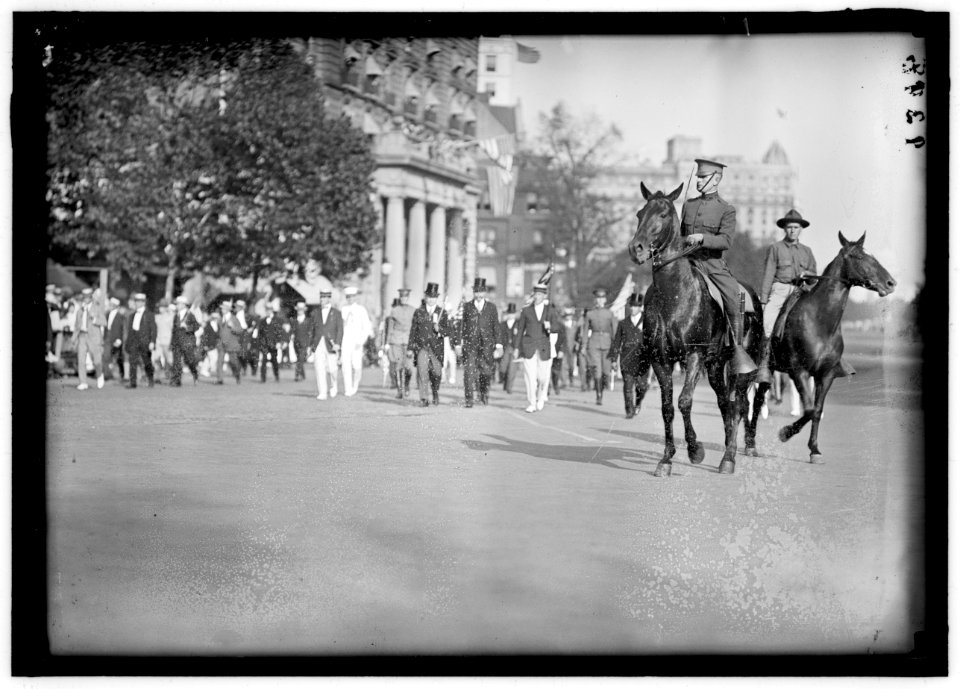 DRAFT PARADE. COLUMBUS; GUDE; HARTS; WILSON; GRAYSON; UNIDENTIFIED; ALEX; WOLF LCCN2016868327