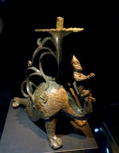 Dragon candleholder, Waldenburg, Enzkreis, 1200-1250 AD - Landesmuseum Württemberg - Stuttgart, Germany - DSC03087 photo
