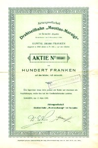 Drahtseilbahn Muottas-Muraigl 1919