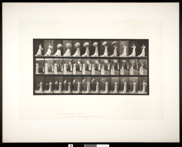 Draped woman opening a parasol and turning around (rbm-QP301M8-1887-461)