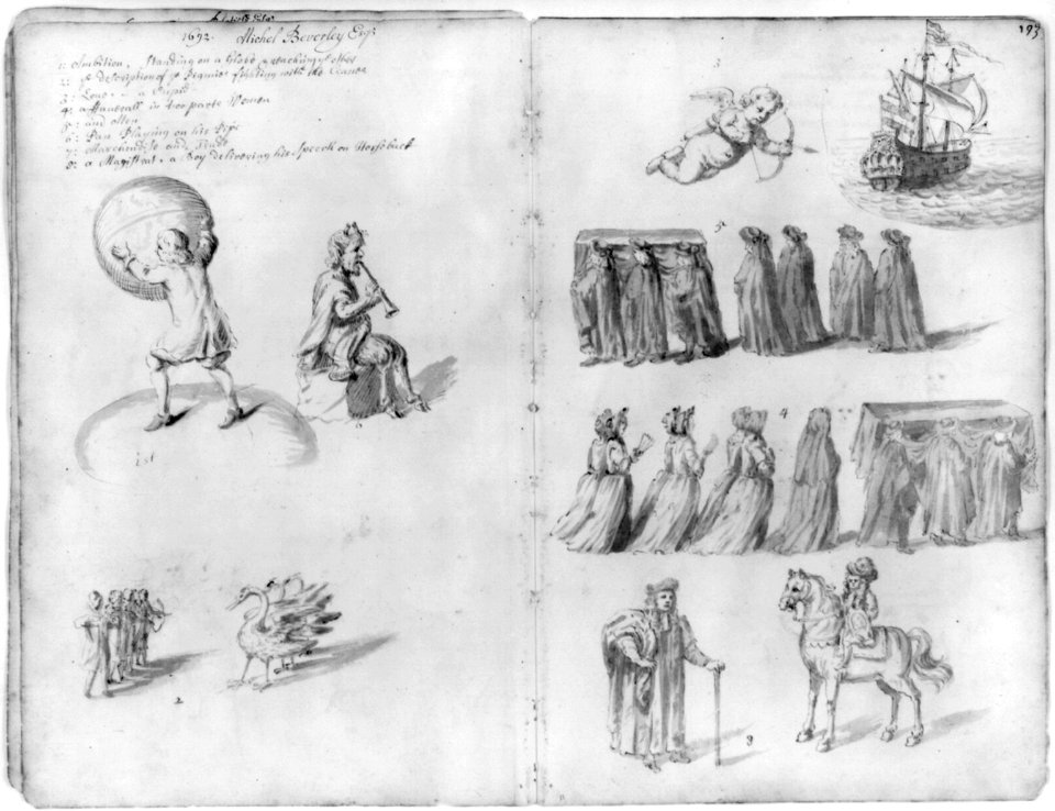 Drawings of annual guild days of Norwich, England, 1705 LCCN2006689725