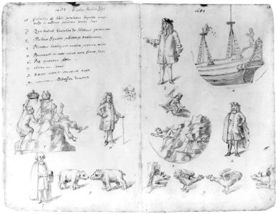 Drawings of annual guild days of Norwich, England, 1705 LCCN2006689731
