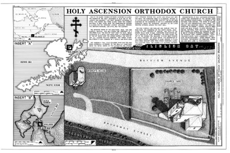 Drawing Holy Ascension Russian Orthodox Church, Unalaska Island, Unalaska photo