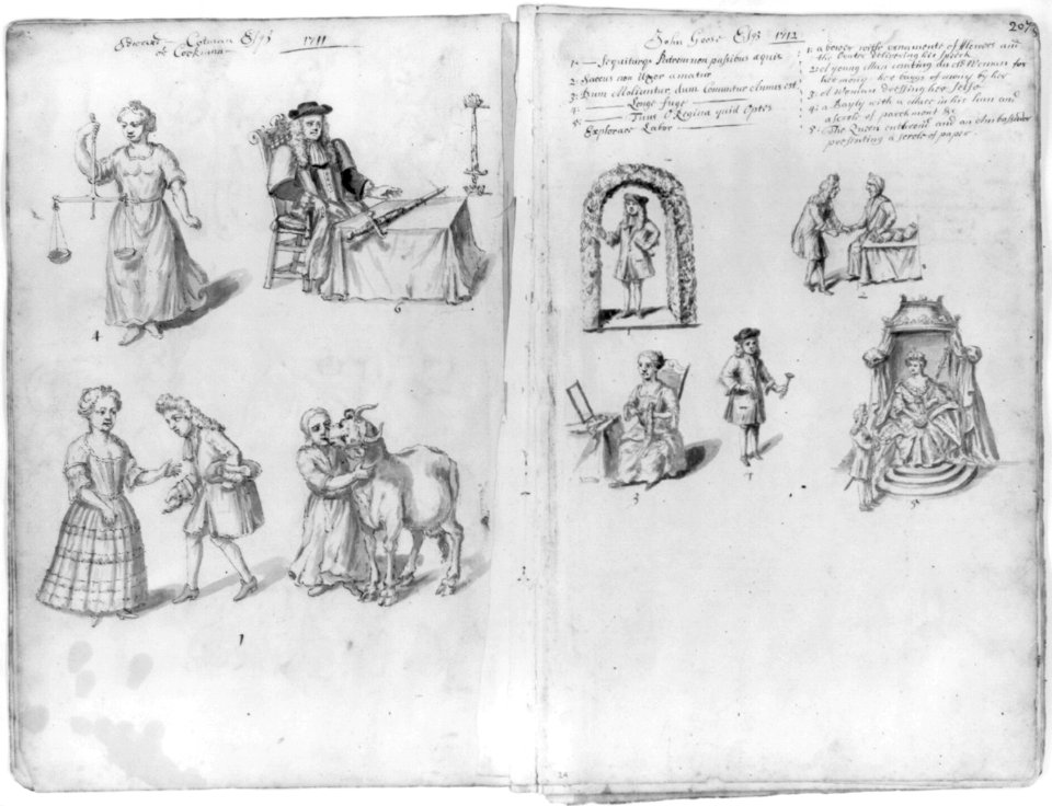 Drawings of annual guild days of Norwich, England, 1705 LCCN2006689739