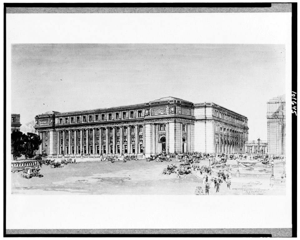 Drawing of Post Office, Washington, D.C. LCCN90712654