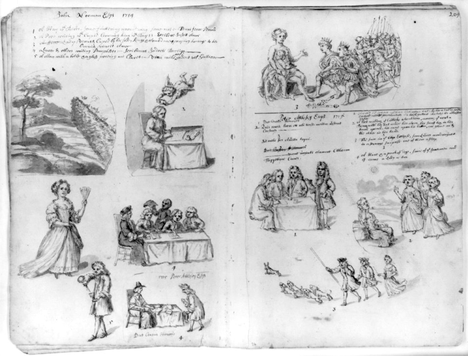 Drawings of annual guild days of Norwich, England, 1705 LCCN2006689741