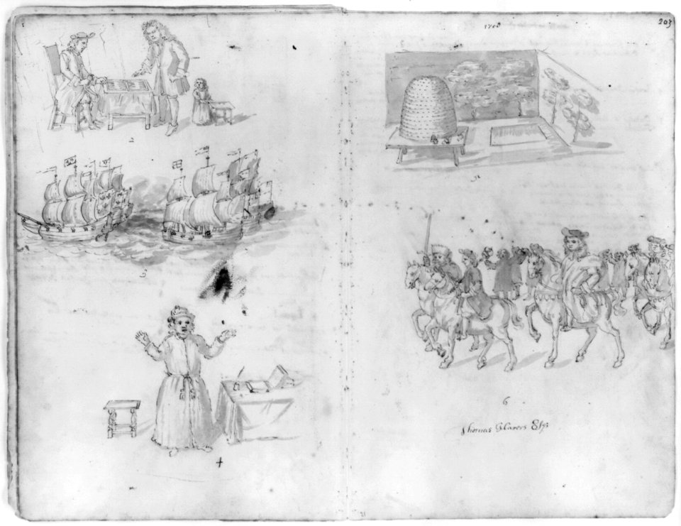 Drawings of annual guild days of Norwich, England, 1705 LCCN2006689736