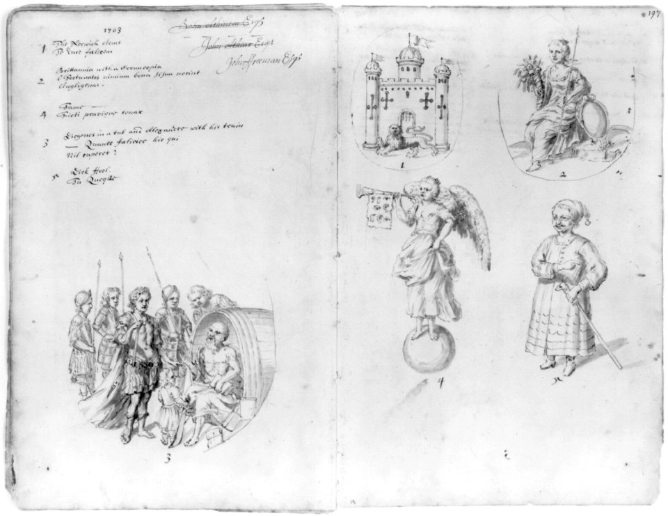 Drawings of annual guild days of Norwich, England, 1705 LCCN2006689746