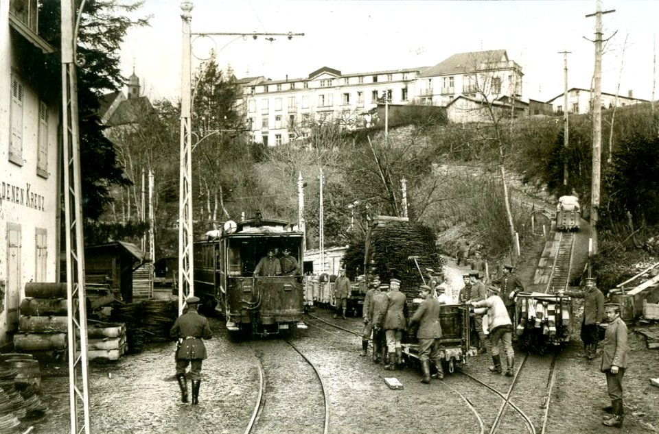 Drei-Ährenbahn - Bahnhof Drei-Ähren. Endpunkt der elektischen - Beginn der Förderbahn