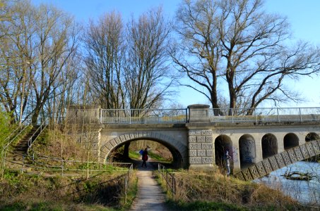 Dreibogenbruecke ueber die Leine in Grasdorf, Laatzen, Region Hannover (27)