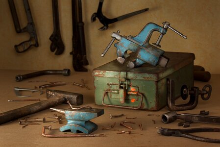 Vintage still life metal photo