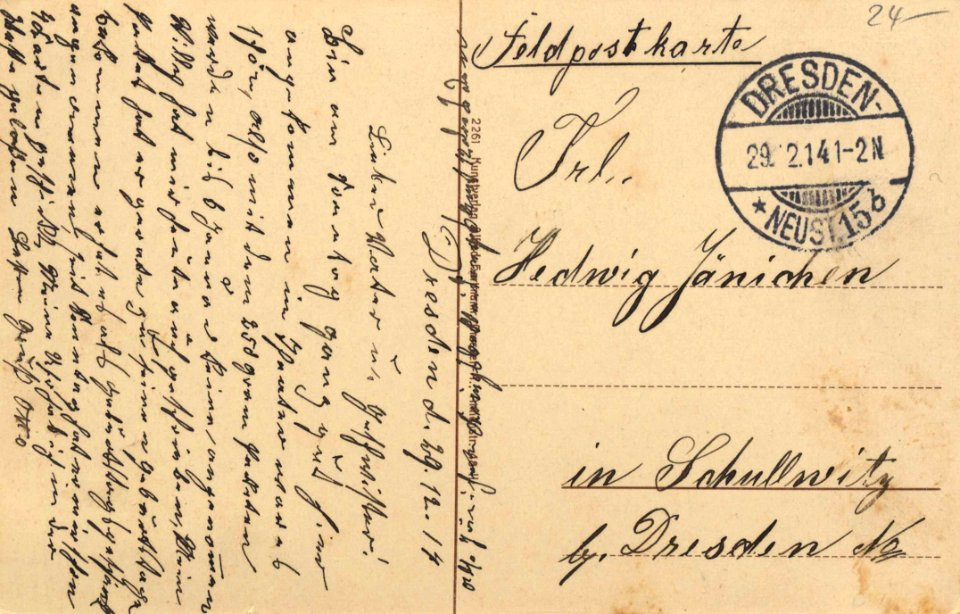 Dresden, Sachsen - Bahnhof (back) (Zeno Ansichtskarten)