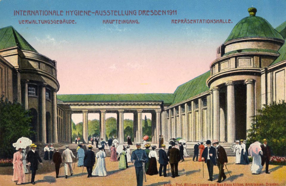 Dresden, Sachsen - Internationale Hygiene-Ausstellung 1911; Verwaltungsgebäude (Zeno Ansichtskarten)