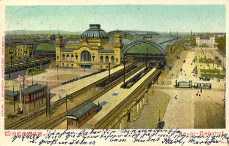 Dresden, Sachsen - Bahnhof (2) (Zeno Ansichtskarten) photo