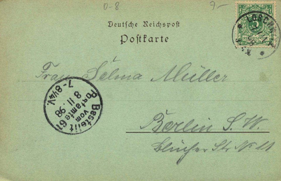 Dresden, Sachsen - Burgberg (back) (Zeno Ansichtskarten)
