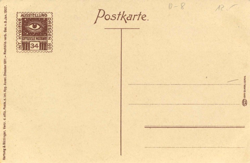 Dresden, Sachsen - Internationale Hygiene-Ausstellung 1911; Verwaltungsgebäude (back) (Zeno Ansichtskarten)