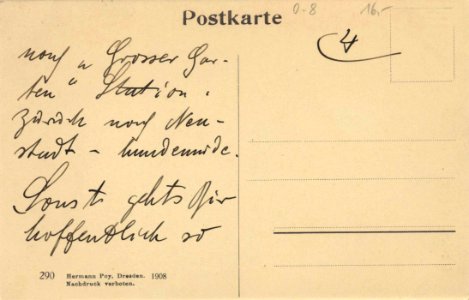 Dresden, Sachsen - Georgentor (back) (Zeno Ansichtskarten)