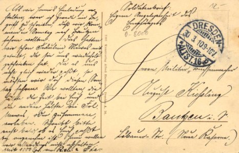 Dresden, Sachsen - Johannstädter Ufer; Jägerkaserne (back) (Zeno Ansichtskarten)