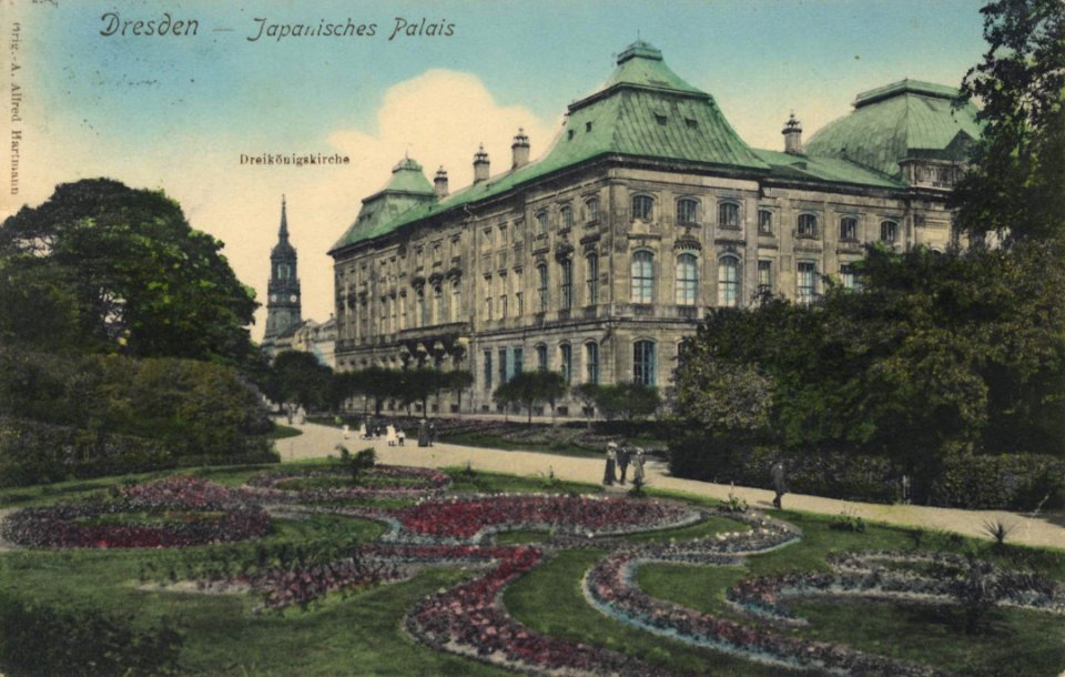 Dresden, Sachsen - Japanisches Palais; Dreikönigskirche (Zeno Ansichtskarten)