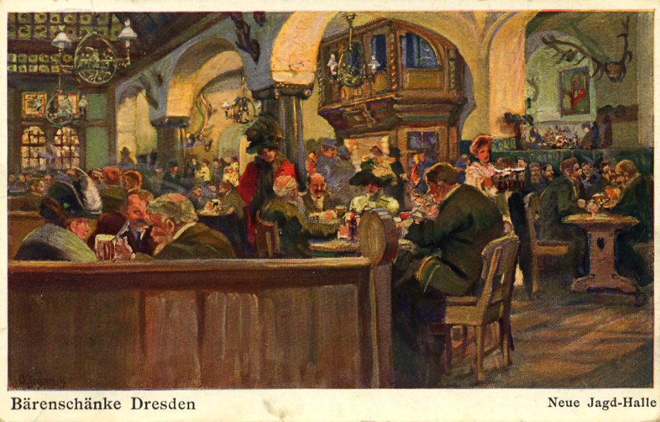 Dresden, Sachsen - Bärenschänke; Neue Jagdhalle (Zeno Ansichtskarten)