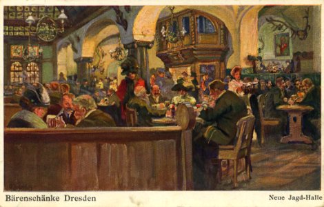 Dresden, Sachsen - Bärenschänke; Neue Jagdhalle (Zeno Ansichtskarten)