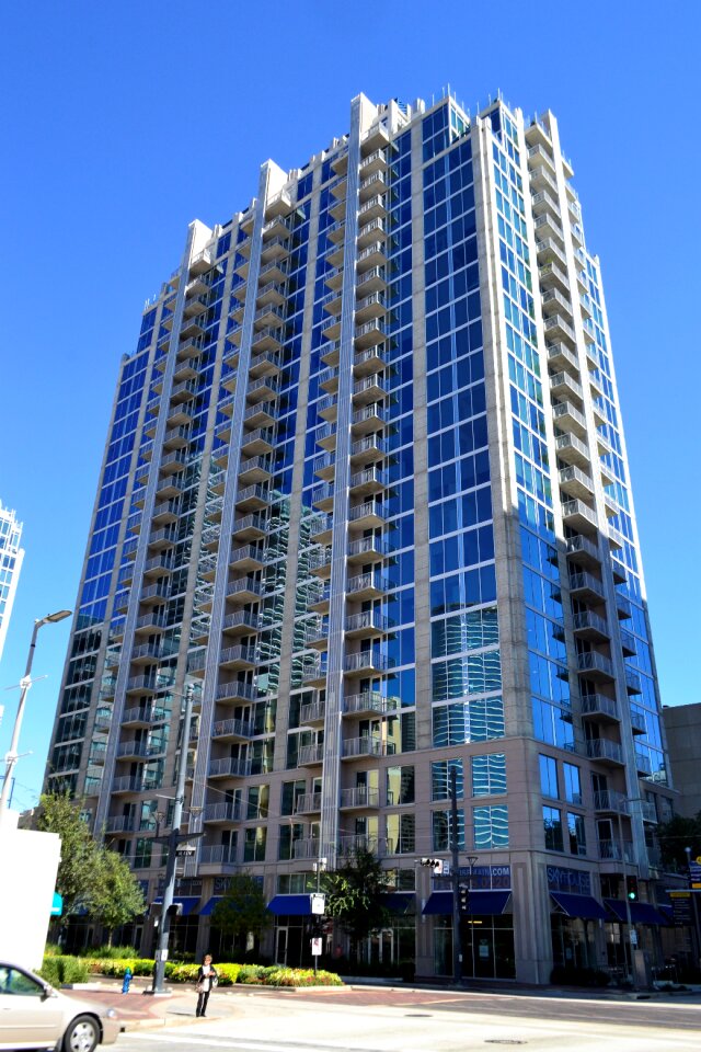 Shopping district center building