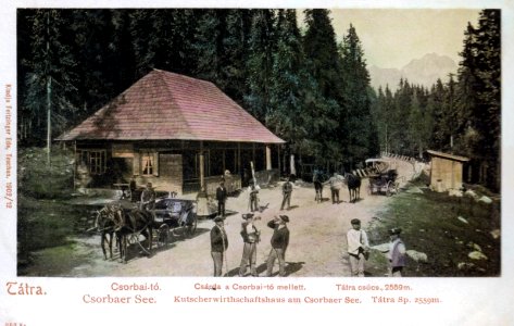 Drevený hostinec nad Tatr. Štrbou