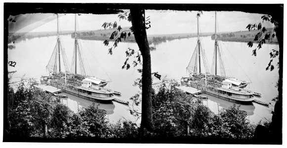 Drewry's Bluff, Va. Federal transports with cargoes of artillery on the James LOC cwpb.00637