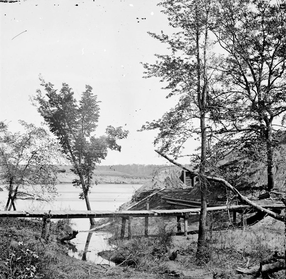 Drewry's Bluff, Virginia. View of Confederate Fort Darling