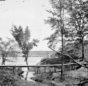 Drewry's Bluff, Virginia. View of Confederate Fort Darling