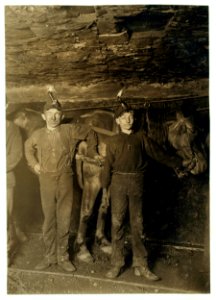 Drivers in a Coal Mine Co. Plenty boys driving and on tipple. No trappers used, as mine is ventilated by another system. LOC cph.3b24298 photo
