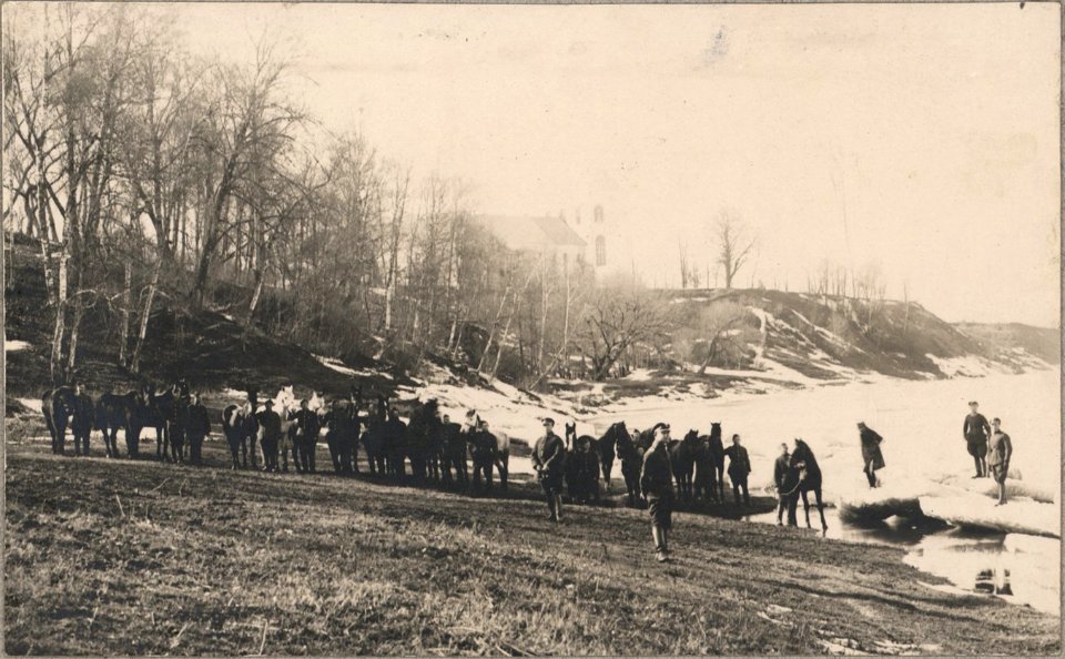 Drujski zamak, Dźvina. Друйскі замак, Дзьвіна (1929)