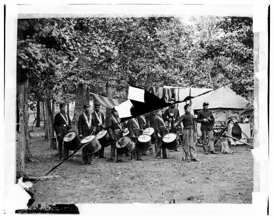 Drum Corps, 93rd New York Infantry, Bealton, Va. LOC cwpbh.03345