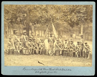 Drum Corps, 8th New York State Militia, Arlington, Va., June, 1861 LCCN2013648629