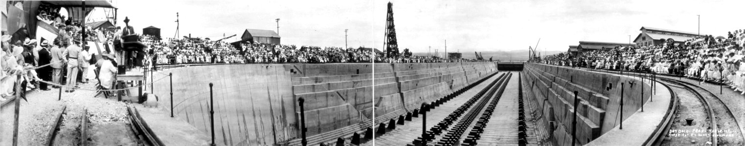Dry Dock No 1 opening Pearl Harbor 1919