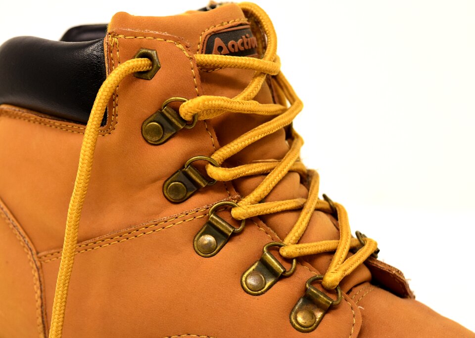Leather alpine boots outdoor