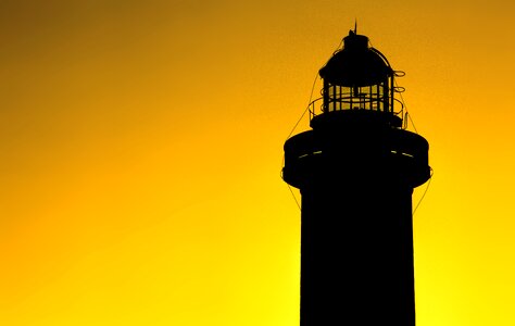 Sunset tower sea photo