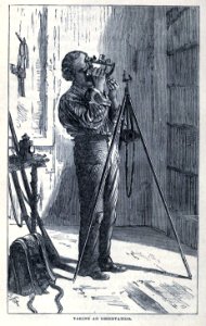 Du Chaillu taking an observation