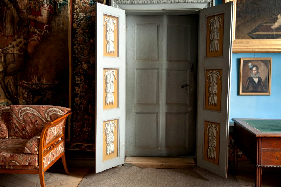 Dubbeldörr av furu - Skoklosters slott - 92458