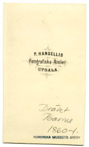 Dubbelporträtt av två flickor, Uppsala, 1860-tal - Nordiska Museet - NMA.0052114 2