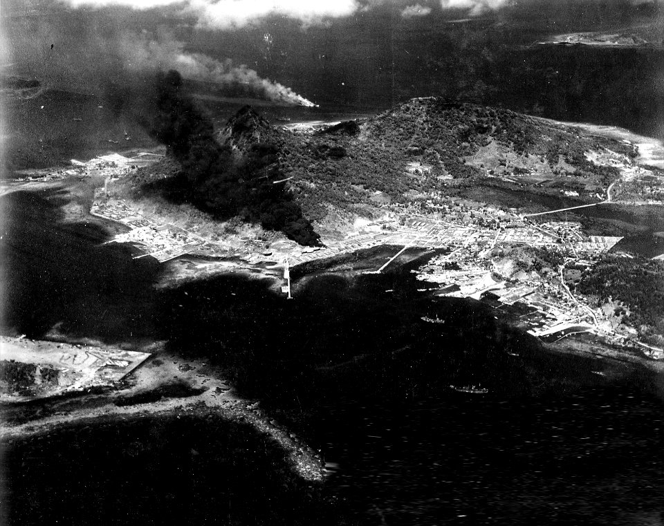Dublon Island Truk under attack in 1944