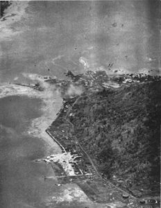 Dublon island Truk aerial photo c1945