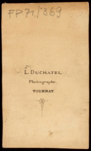 Duchatel, Louis - carte de visite, achterzijde (P 1971 0369)