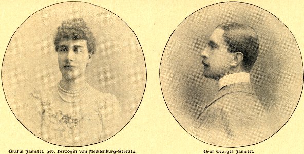 Duchess Marie of Mecklenburg-Strelitz and Count Georges Jametel