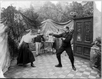 Duelling - Fencers in April, 1904 LCCN2004679567